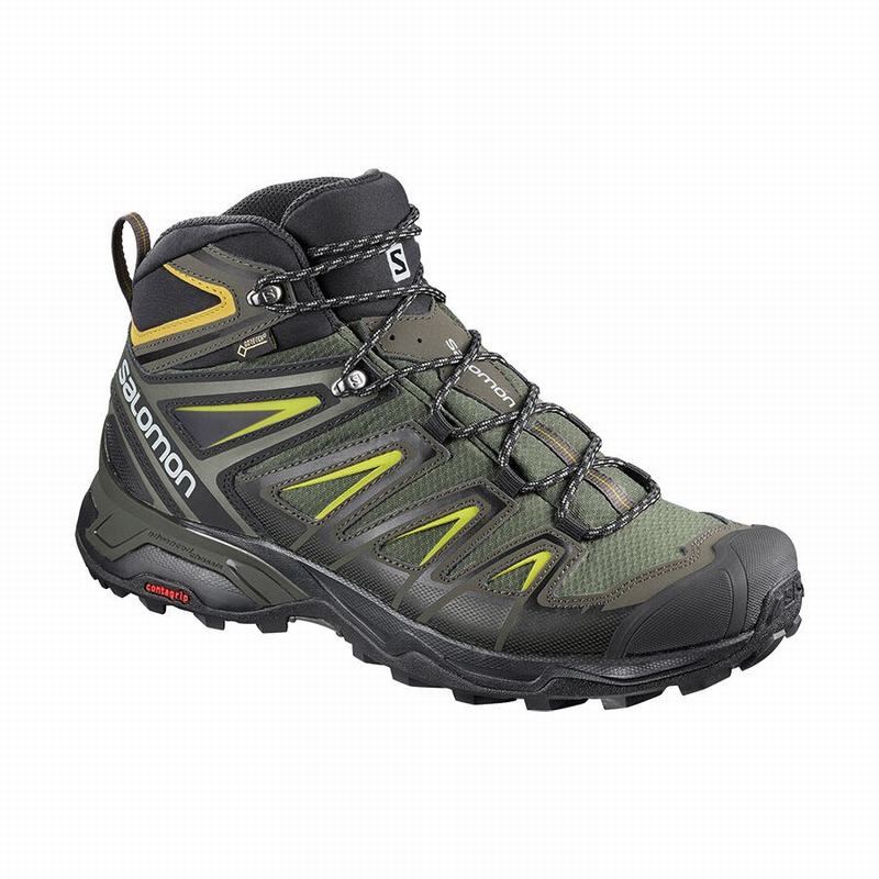 SALOMON X ULTRA 3 MID GORE-TEX Philippines - Men's Hiking Boots - Grey/Black | 257869-AVX
